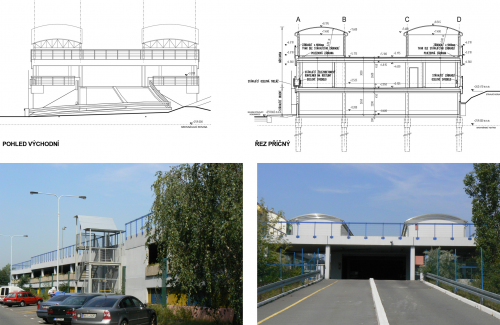 Návrh garážového domu Malkovského